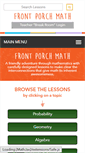 Mobile Screenshot of frontporchmath.com